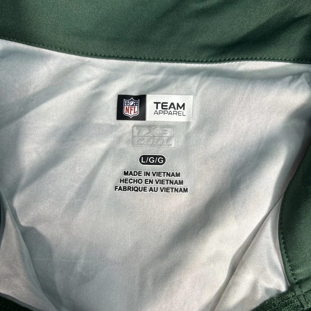 NFL Team Apparel TX3 cool Shirt Mens Large Camo 1/4‎ Zip Green Bay Packers